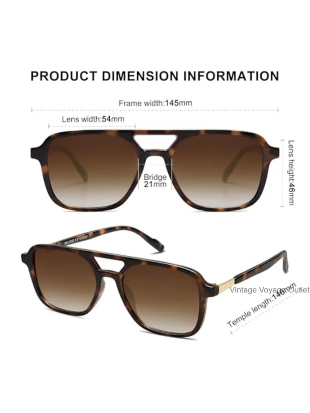 Retro Aviator Sunglasses Women Men Trendy Rectangle UV400 Protection Slim Frame